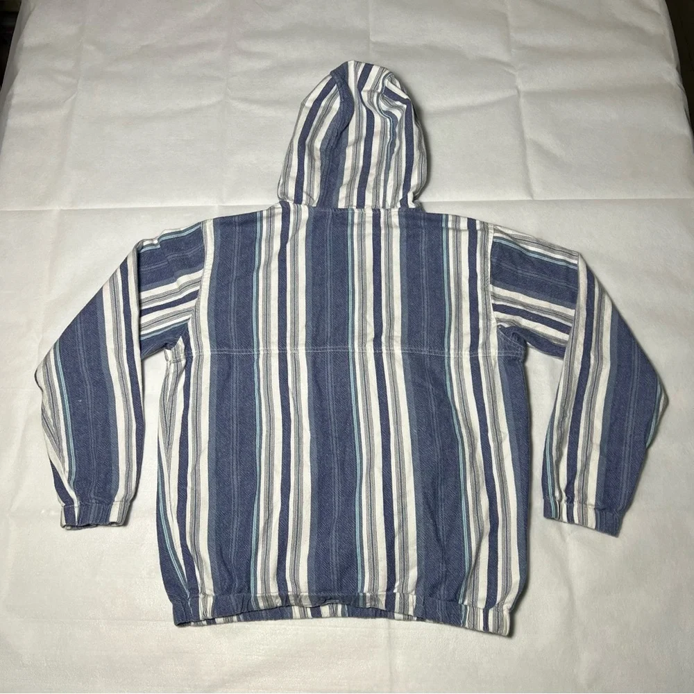 Quiksilver‎ Blue and White Striped Men's Sweater